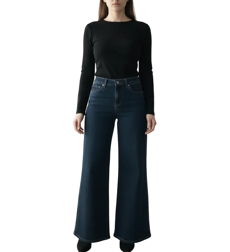 Wide-leg Denim