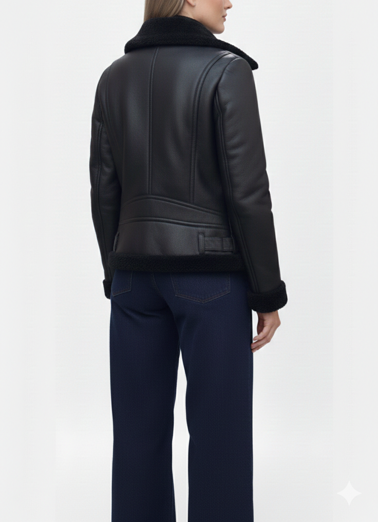 Black leather jacket