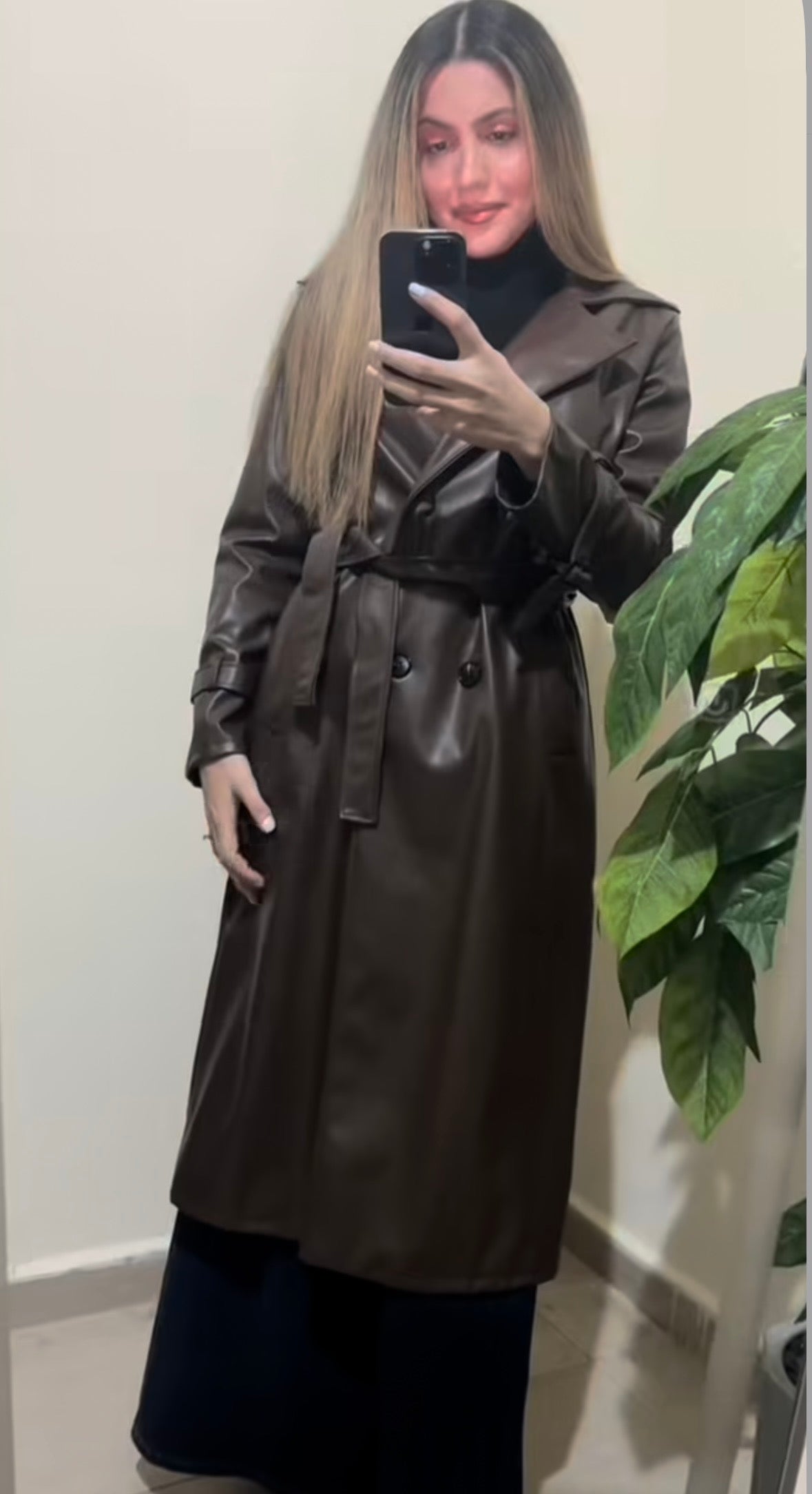 Black leather jacket